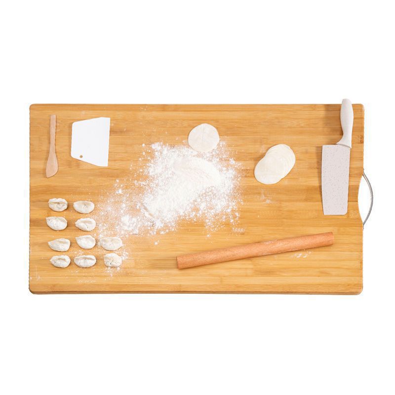 Bamboo Rolling Board Extra Large Chopping Board for Commercial Use for Kneading Dough and Cutting Vegetables Household Chopping Board Whole Bamboo
