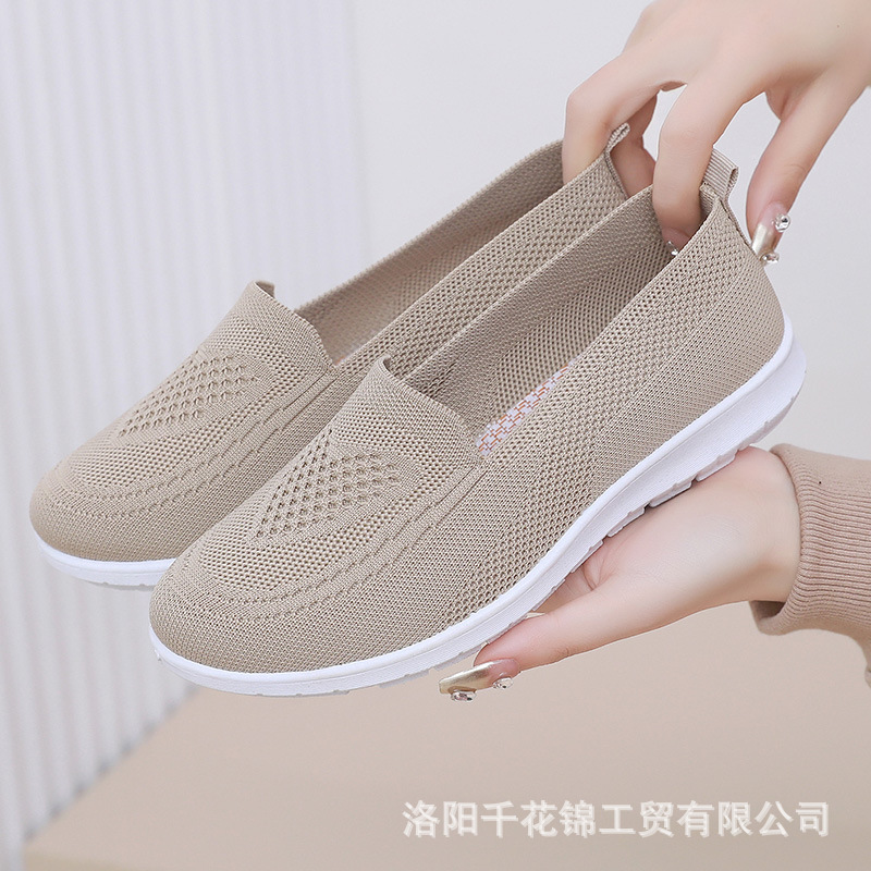 Обувь из старого Пекина, женские весенние туфли без застежки, дышащие повседневные туфли, обувь TEMU, большие размеры, женские балетки