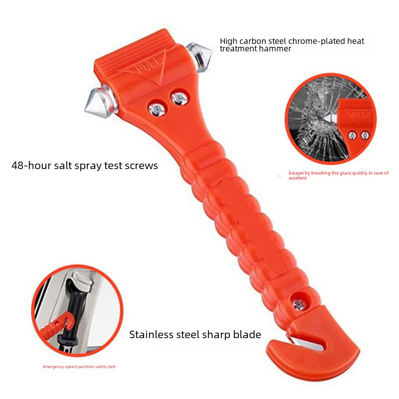 Car two-in-one safety hammer car life-saving tool emergency hammer fire escape hammer car window breaker cutter