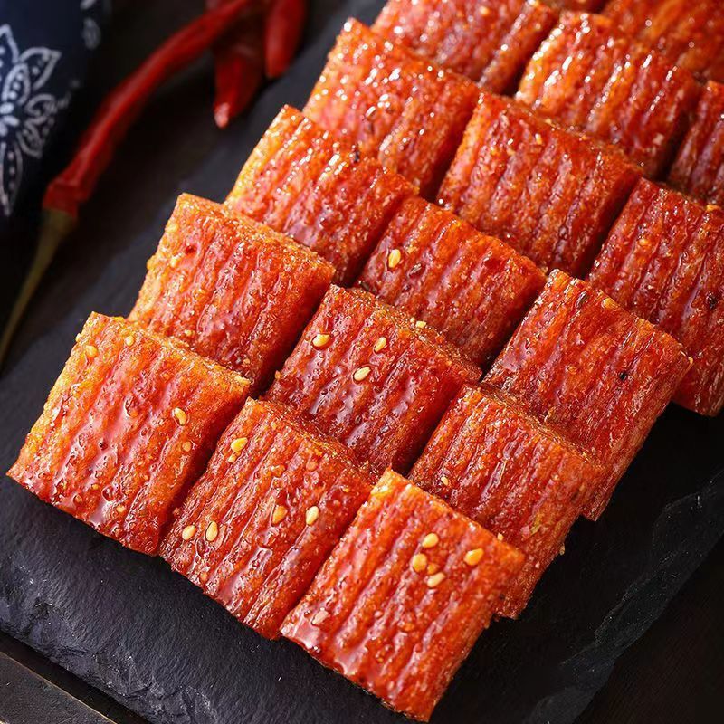 Spicy Meat Strips Childhood Classic 90S Snack Spicy Strips Nostalgic Spicy Vegetarian Internet Sensation Popular Item