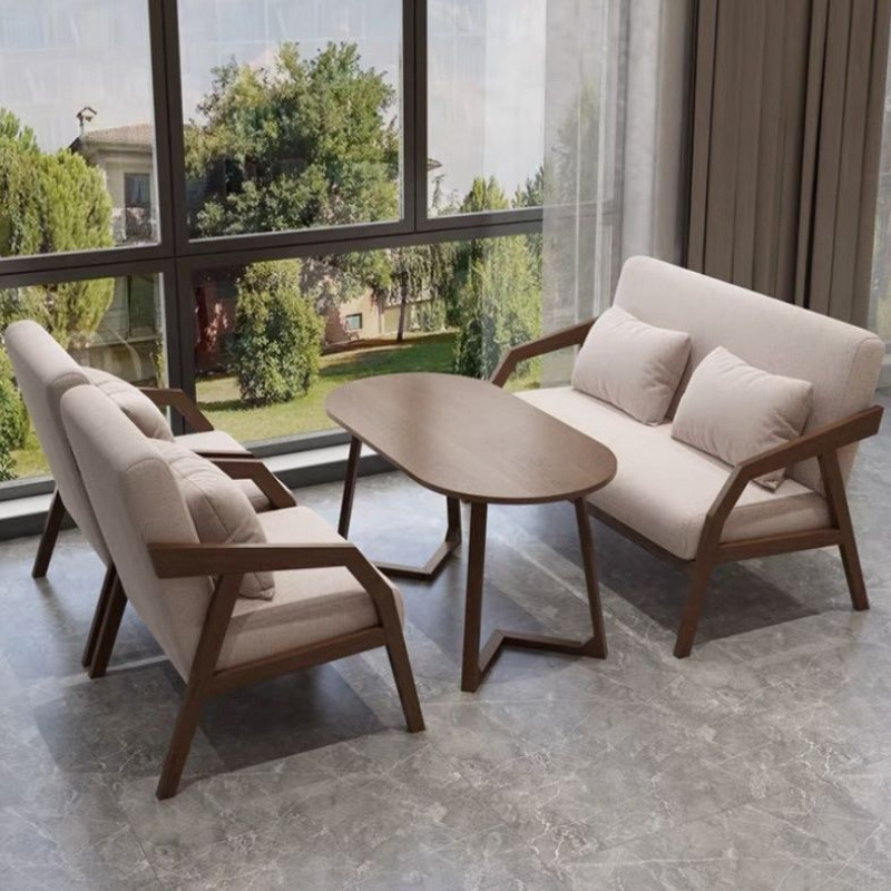 Диваны и столы из массива дерева для бара, кафе, десертного магазина, книжного бара, магазина молочного чая, диван-кабинка, коммерческий приемный диван