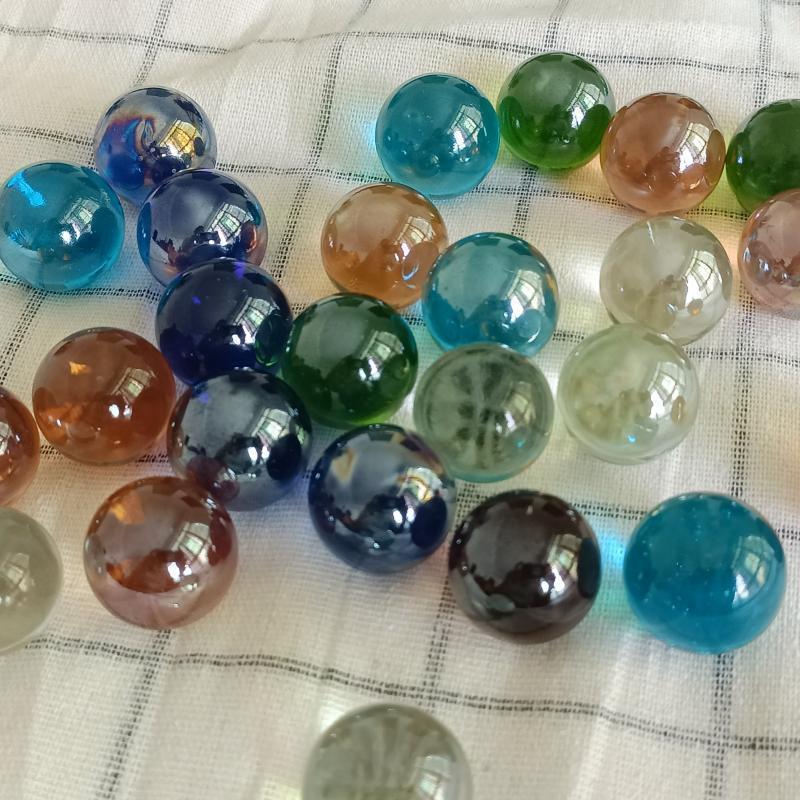 Marbles 22mm Glass Beads Wholesale Transparent Landscaping Game Machine Colorful Glass Beads Glass Balls Nostalgic Price