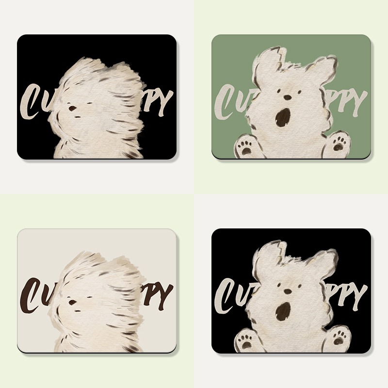 Коврик для мыши Blow-Dry Puppy Small для девочек, противоскользящий и износостойкий мягкий коврик для офиса, утолщенный коврик для компьютера с поддержкой запястья