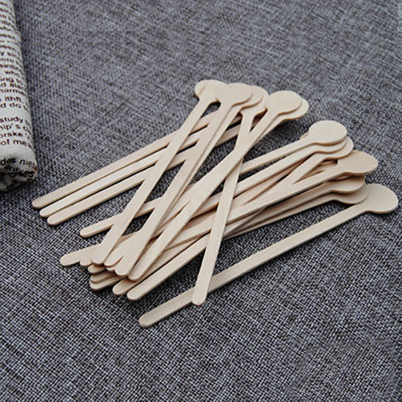 Round Head Stirring Rod Wooden Disposable Wooden Coffee Stick Independent Packaging Degradable Guangdong Cross-border Special Supply