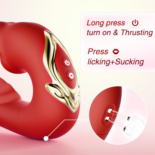 Foreign Trade New Three-In-One Mouth Slap Vibrator Tongue Cut Out Vibrator Female 7 Frequency Sucking Wearable