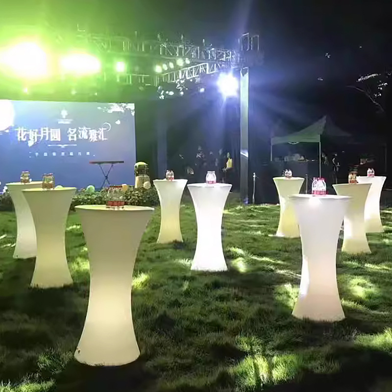 Led Bar Trendy High Table with a Small Waist, Creative Bar Luminous Bar Counter for Outdoor Events and Exhibitions Cocktail Table