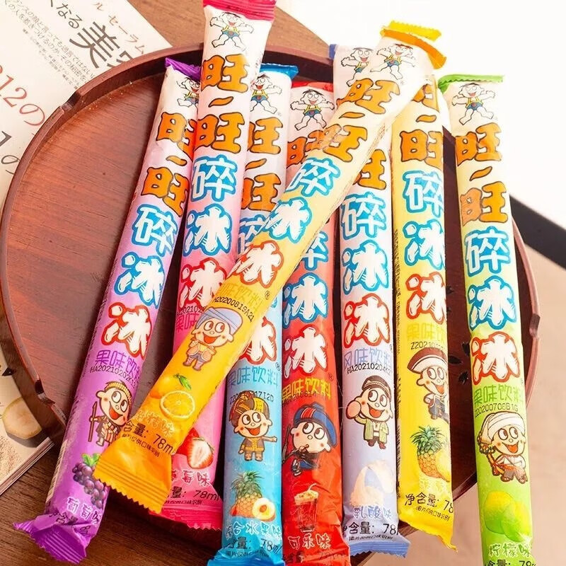 New Date Wangwang Crushed Ice Whole Box Summer Fruity Drinks Can Be Sucked for Children's New Year Memories Casual Snacks Wholesale