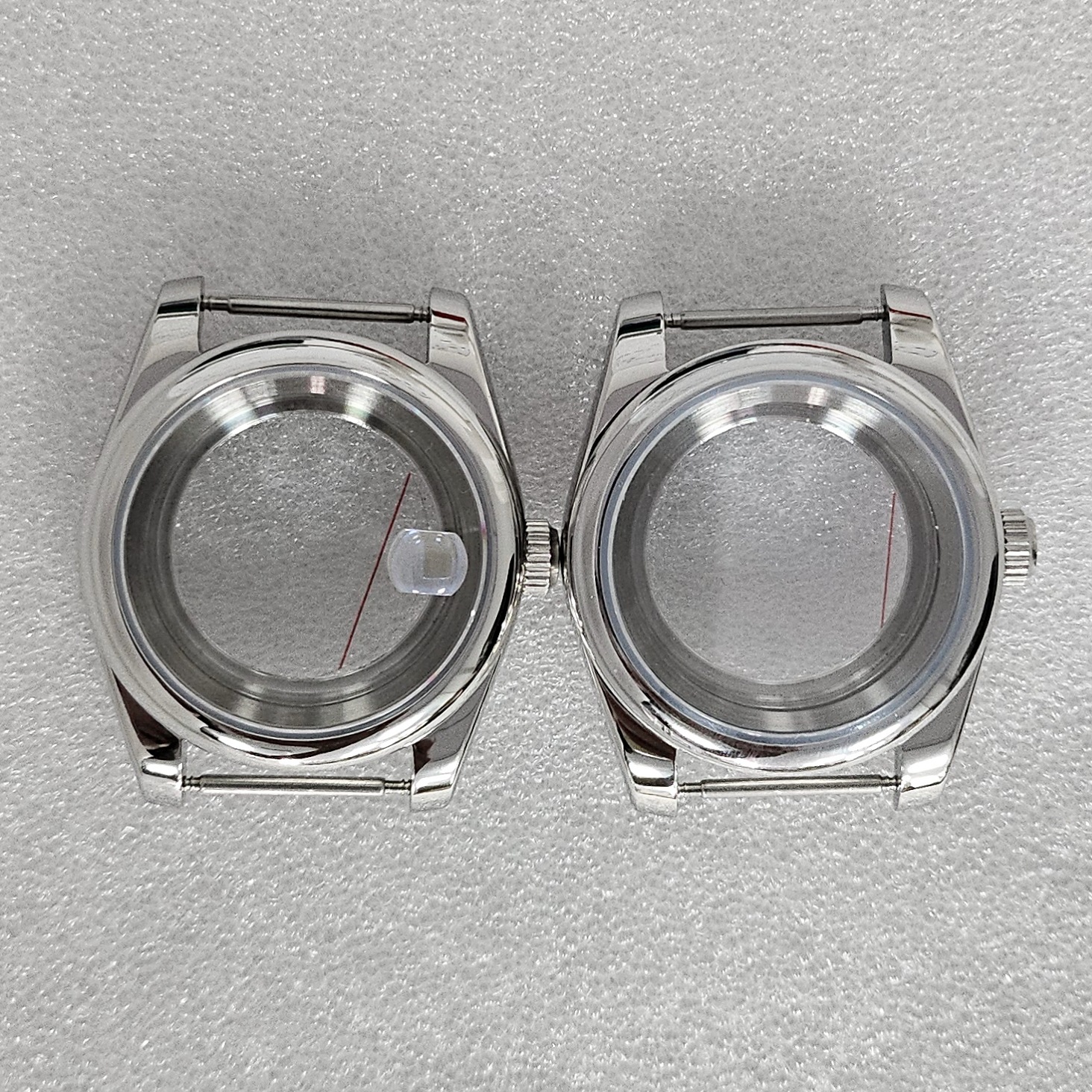 Аксессуары для часов, 36/39 мм, арочный корпус из нержавеющей стали с синим стеклом, подходит для механизма NH35/36