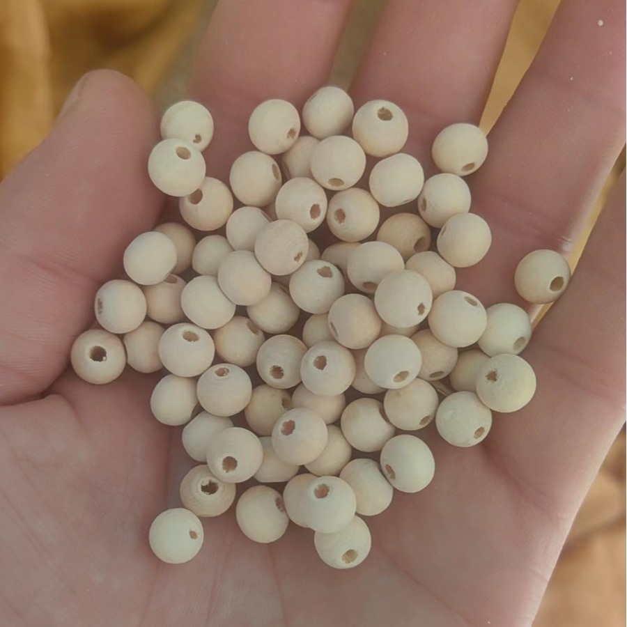 Factory Price Direct Sales diy Jewelry Accessories 6-50MM Large Hole Small Hole Lotus Wood Raw Wood Round Beads Wooden Beads Loose Beads