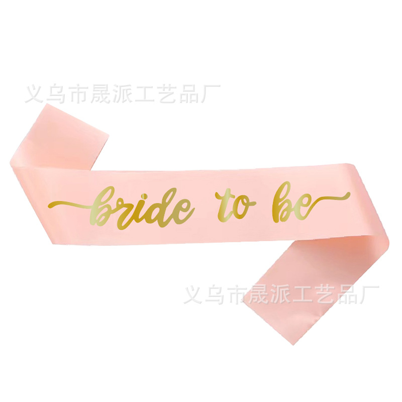Bride to Be Bachelor Party Bridal Shoulder Strap Bridesmaid Shoulder Strap Etiquette Belt Hen Party Bronzing Ribbon