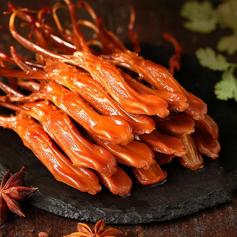 Baicao Flavor Duck Tongue 28g Box Size 100 Five-Flavor Duck Meat Braised Late Night Snack Wenzhou Specialty Popular Snacks