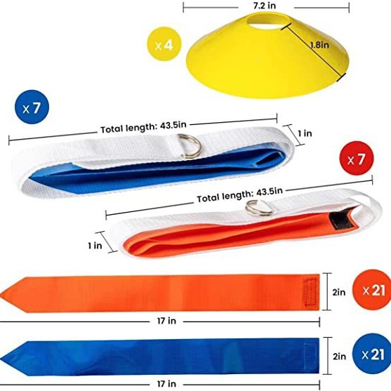 FF61A2 American football rugby waist flag youth adult children pointed 2 flags cross-border wholesale