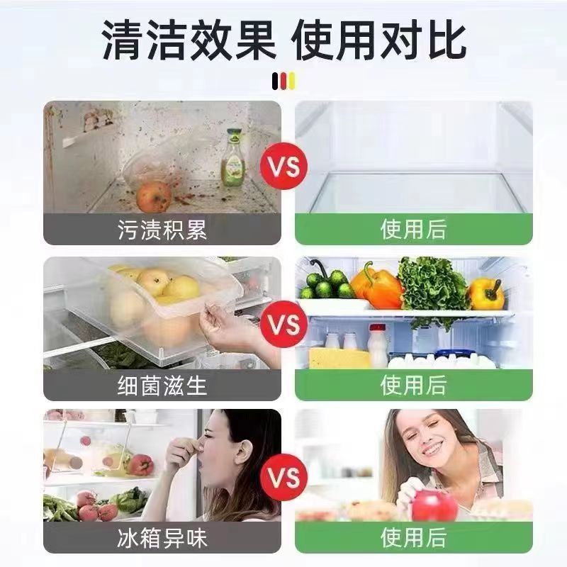 [Clean Home Environmental Protection] Refrigerator Cleaner, Deodorizer and Odor Remover, Microwave Oven, Freezer, Kitchen Household Cleaner
