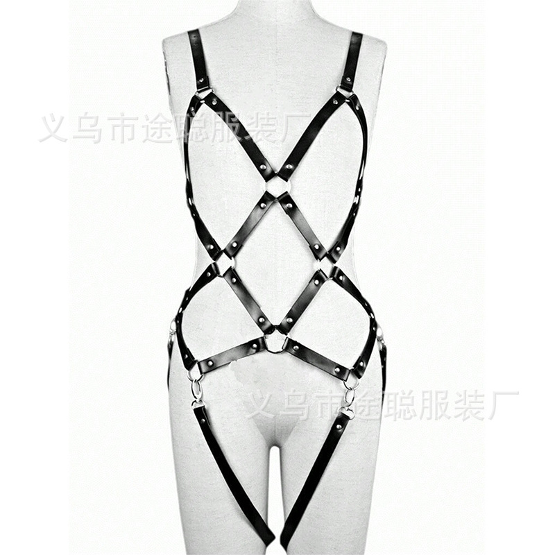 Amazon Sex Toys Open Cut Out Sm Bondage Suit Jumpsuit Cross-Border European and American Sexy Spot Wholesale