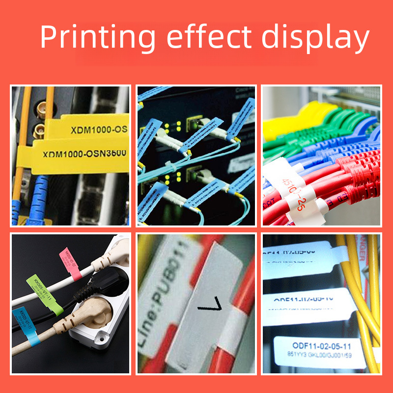 Detong Dp Series Thermal Cable P Type 5g Label Paper Sticker Mobile House Network Cable Fiber Optic Self-Adhesive Portable