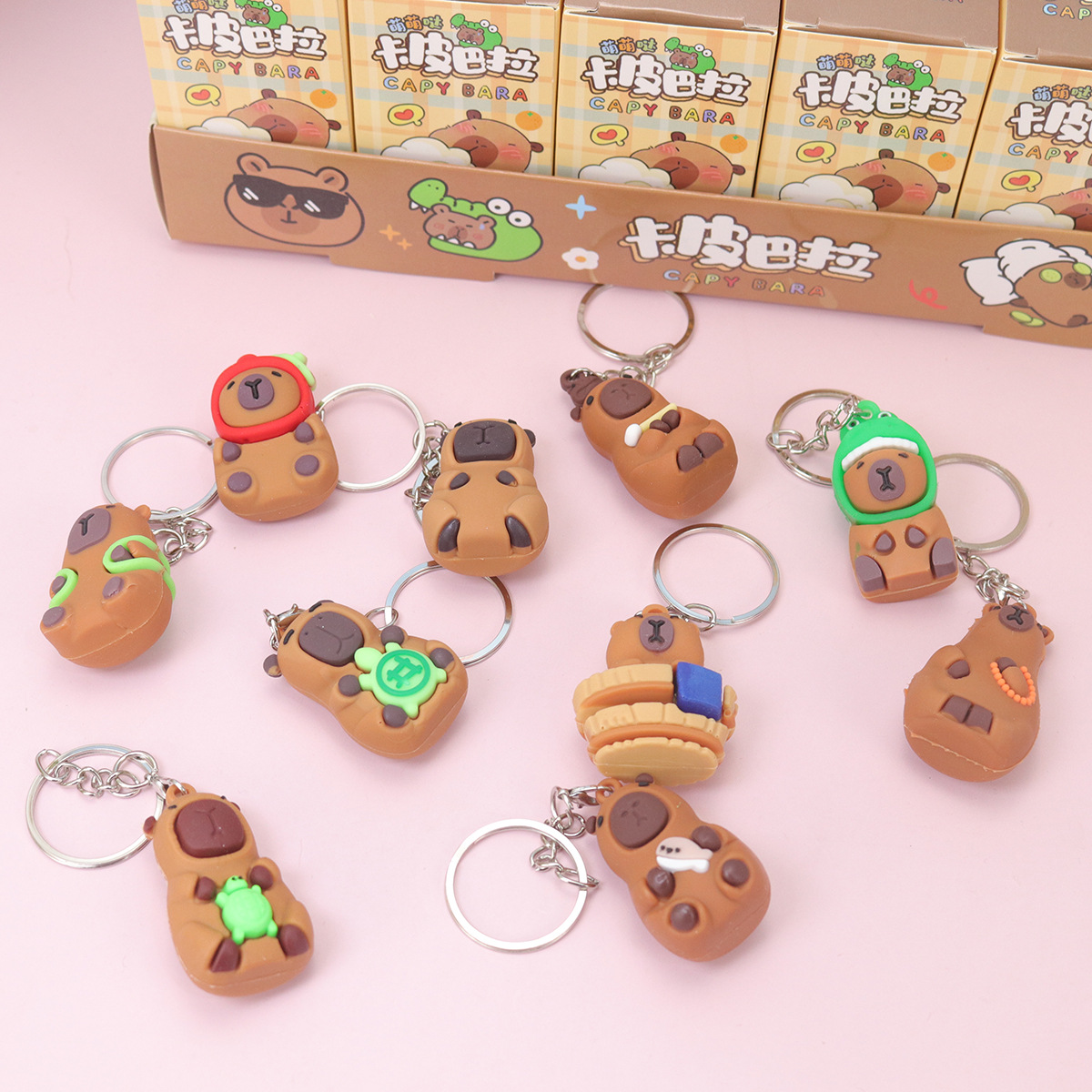 24 Box Kappi Bala Blind Box Doll Pendant Cute Cartoon Keychain Hole Pupil Toy Student Award