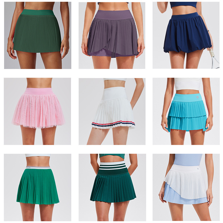 Индивидуальные спортивные теннисные юбки различных стилей, женская йога, ODM юбки для бега, фитнес-одежда, OEM образцы