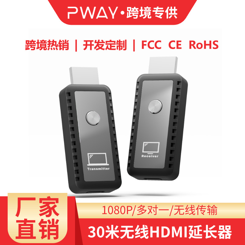 Мини беспроводной HDMI удлинитель, HD видео передатчик 30 м, 1080p