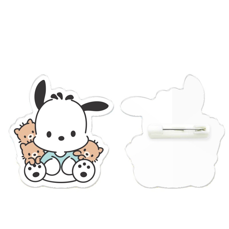Korean-Style Cute Acrylic Brooch Custom Cartoon Badge Patch Bag Pendant Pin Accessory for Women, Cute and Fun