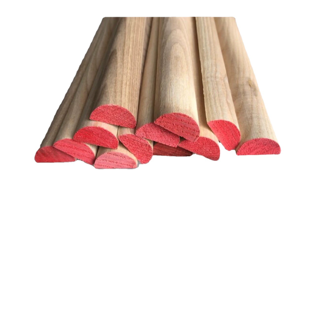 Wholesale semi-circular solid wood line finished products factory direct supply source factory goods photo frame line ceiling log line processing