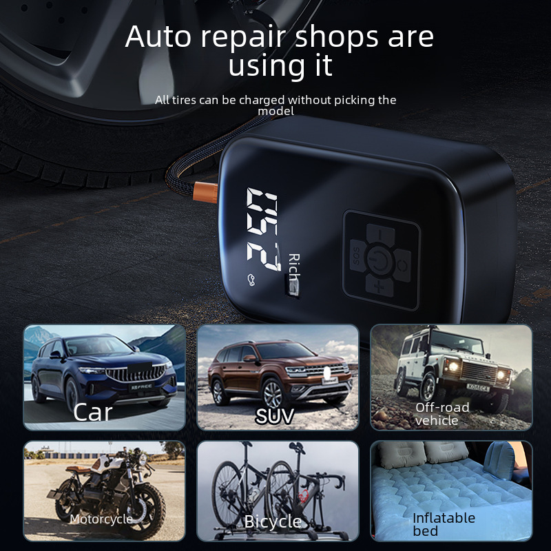 Car Air Pump, Electric Car Air Pump, Automatic Start-Stop Car Air Pump, Car Tire Air Pump