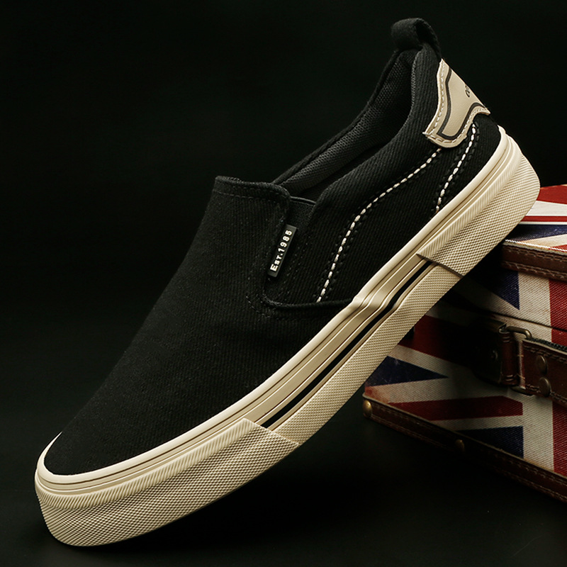 Flash 24810 Autumn Men's Canvas Shoes Casual Breathable Trendy Comfortable Soft Bottom Cloth Shoes Fashionable Low-top Men's Shoes