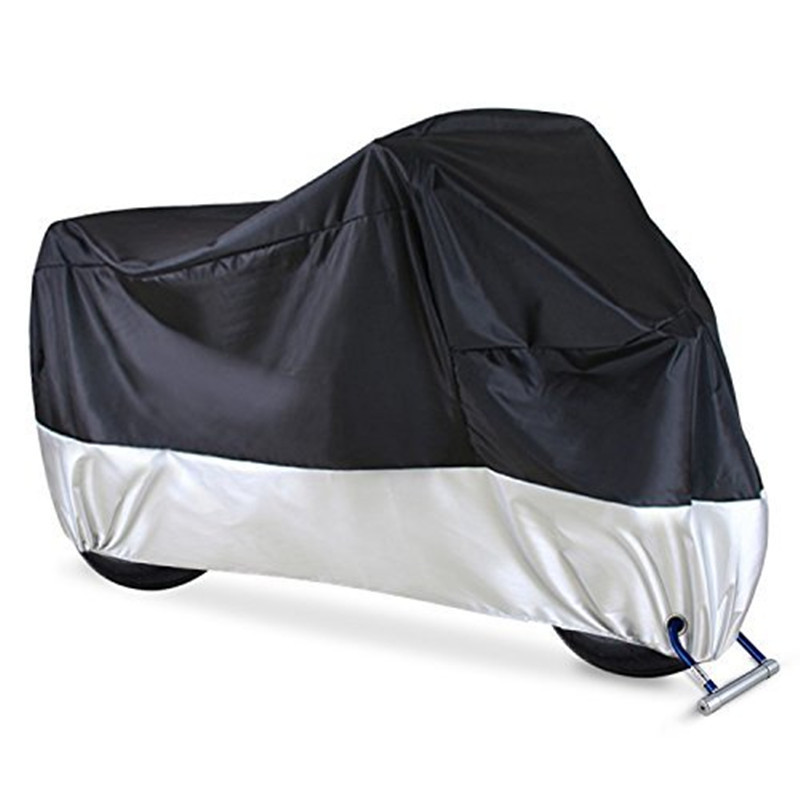 Cross-border motorcycle cover explosions electric vehicle rain-proof sunscreen 210D 190T 420D black silver-coated Oxford cloth