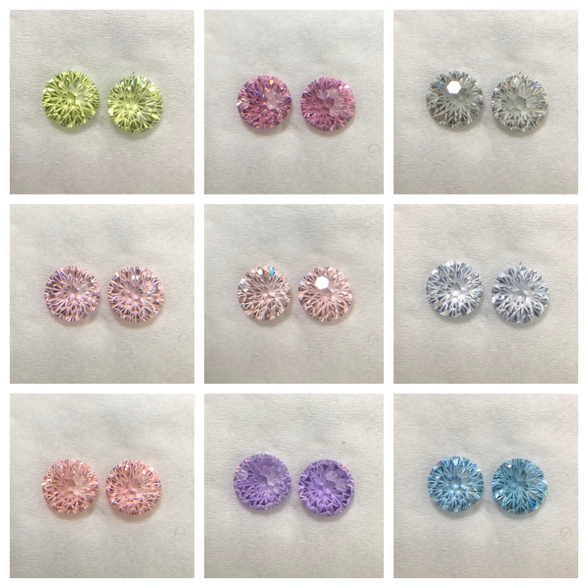 Popular 6mm Fireworks Cut Zircon Stud Earrings Main Stone Zircon Stud Earrings (Loose Stone)