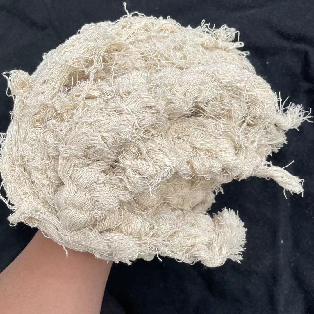 Manufacturer Wholesale Oil-Wiping Cotton Yarn Factory Cleaning Industrial Waste Yarn White Wiping Machine Yarn Water-Absorbing Oil-Absorbing Cleaning Yarn