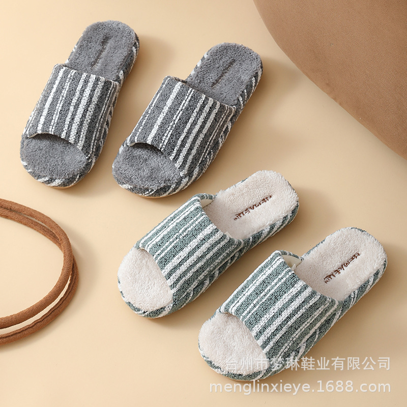 Silent Slippers for Women All Seasons 2025 New Indoor Home Non-Slip Sweat-Absorbent High-End Cotton and Linen Slippers for Men