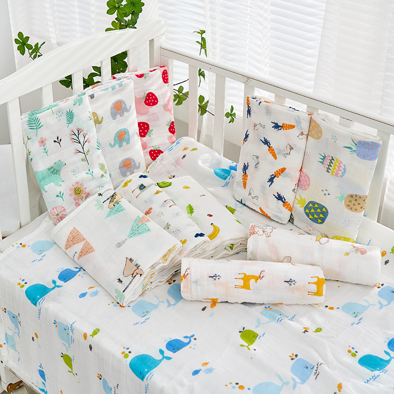 Двуслойное хлопковое полотенце для купания и мягкое одеяло для новорожденного