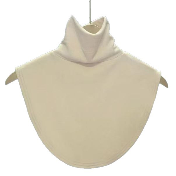 Women's Solid Color High Elastic Fleece High Collar Fake Collar Base Decoration Collar Wool Warm Cervical Spine Protection in Autumn and Winter