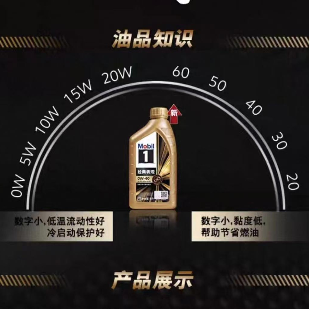 Mobil Classic Performance Fully Synthetic Engine Oil Sp Grade 0W-40 Automotive Engine Lubricant 1L Special