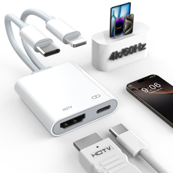 Подходит для Apple Type-C на HDMI экран проектор двойная линия высокая четкость устройство без источника питания быстрая зарядка с встроенным чипом