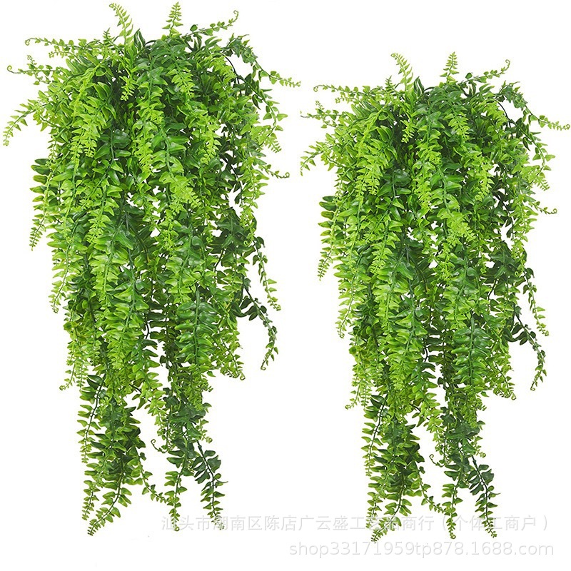 Amazon Cross-border Artificial Wall Hanging Green Plant Persian Grass Rattan Wall Hanging Decorative Fake Flower Imitation Rattan Man Plant