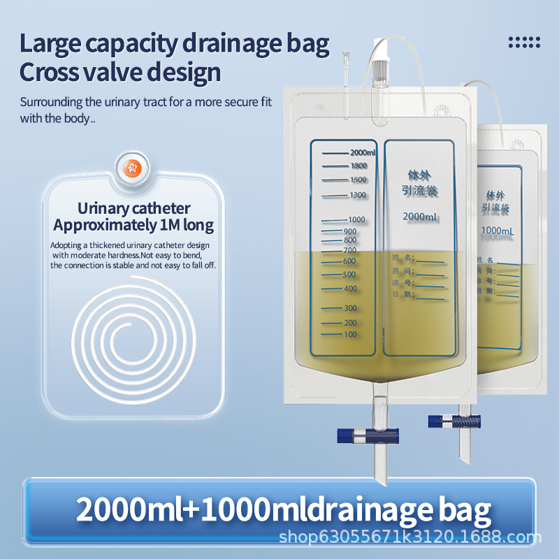 Urinal for the Elderly, Male Bedridden Catheter, Paralyzed Urine Bag, Ready for Quick Delivery, Cross-Border Factory Ready Stock