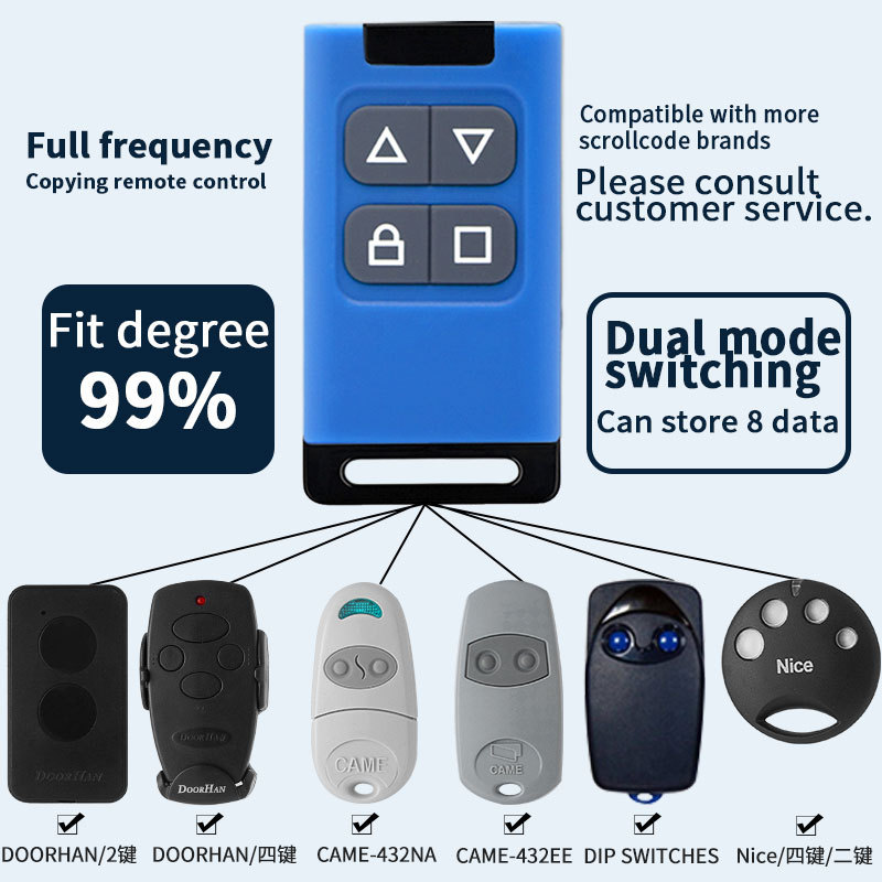Super Powerful Multi-Frequency Dual-Channel Copy Remote Control, 300Mhz-915Mhz Electric Door Telescopic Door Remote Control