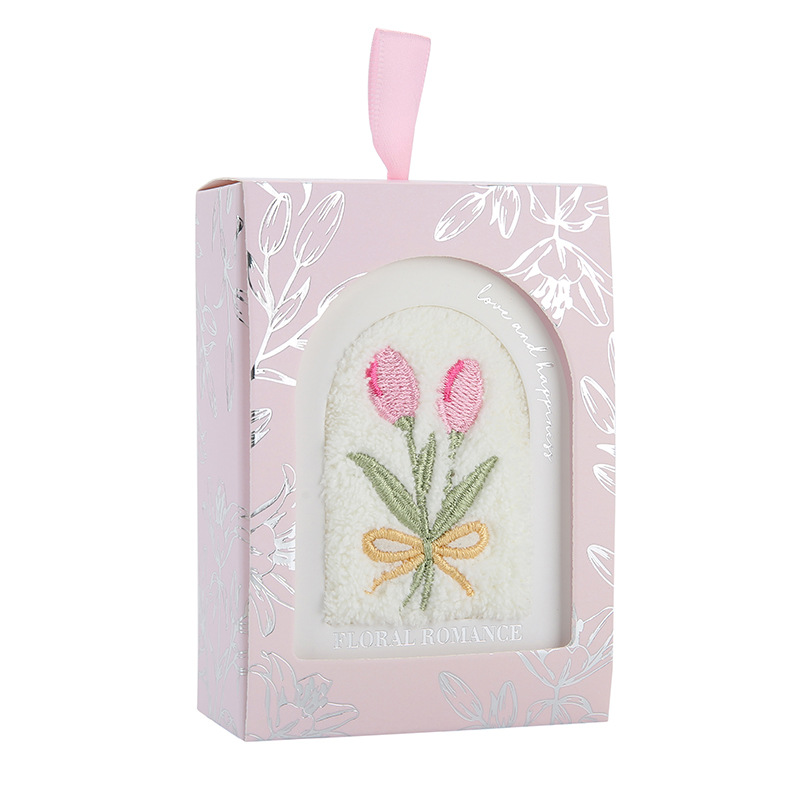 Tulip Embroidered Towel Souvenir Single Product Wedding Bridesmaid Female Practical Small Gift Children's Day Event Small Gift