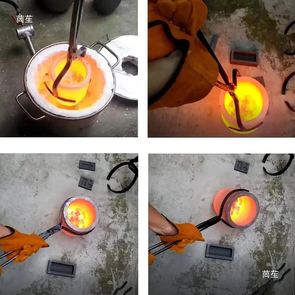 Metal Smelting Furnace, Small Gold Melting Furnace, Gas Connection, Stainless Steel Manufacturing, Aluminum Alloying, Clamp Included