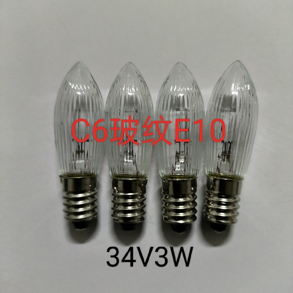 C6 витрифицированные E10 маленькие электрические бусины 34v3W