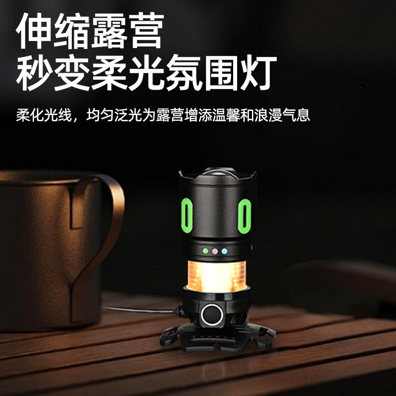 Outdoor White Laser Headlight Camping Long-Range Led Camouflage Color Strip Camping Flashlight Rechargeable Head-Mounted Headlight