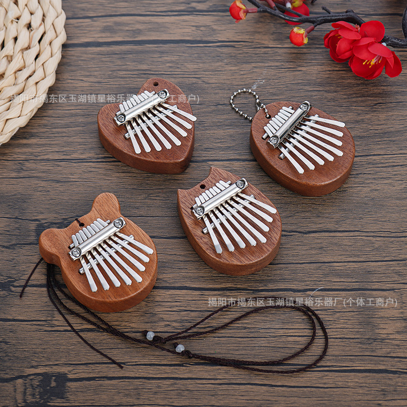 8-Tone Thumb Piano Mini Kalimba Thumb Piano Marimba Kalimba Pendant Gift Portable Finger Piano