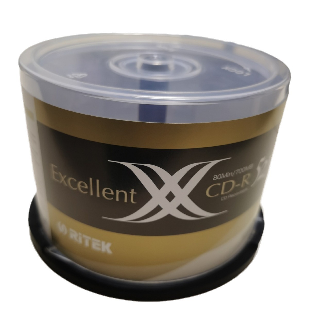 Disc Empty Barrel Pudding Barrel 50 Pieces Plastic Barrel Heaven and Earth Cover CD Transparent Box DVD Storage VCD Storage Disc Barrel