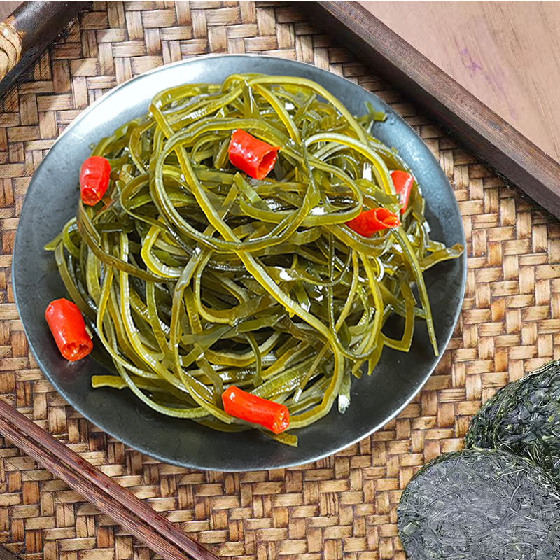 Compressed Kelp Silk Round Cake Without Cutting Internet Celebrity Food Dried Kelp Dry Goods Xiapu Sun-Dried Compressed Kelp Silk Wholesale