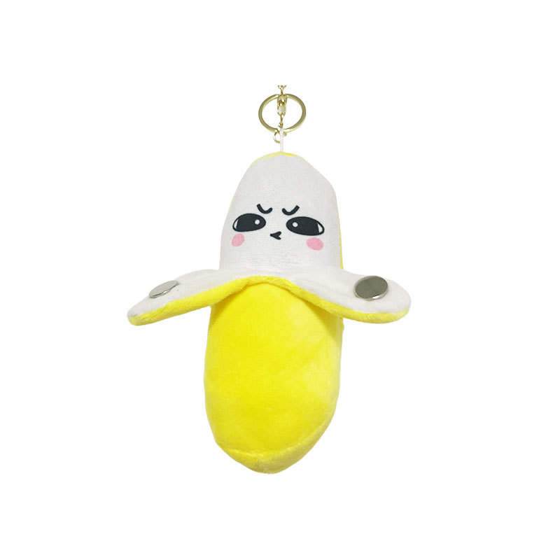 Banana Doll Sensory Beat Creative Fruit Novelty Parent-Child Music Interactive Toy Plush Doll Keychain