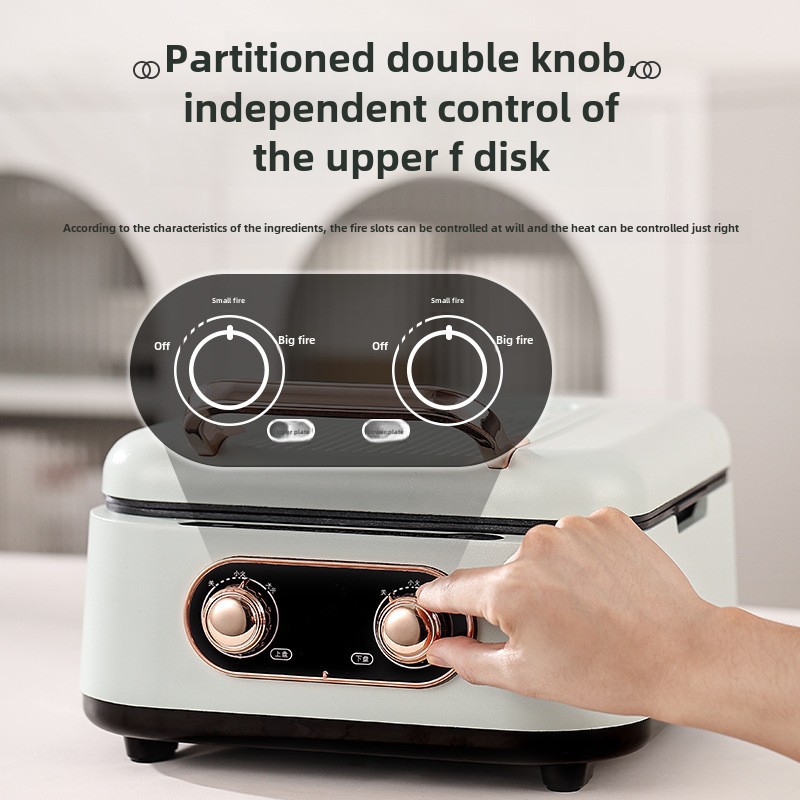 Double-sided frying and baking pancake maker removable and washable multifunctional net red cooking pot electric hot pot deepened household electric pancake pan