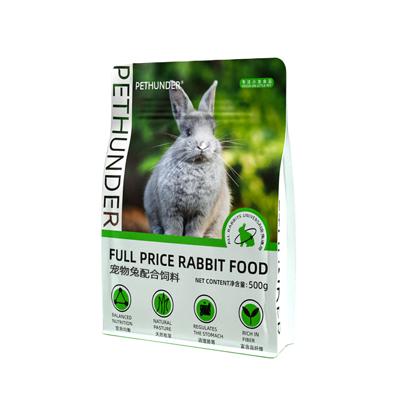 Pifen De Rabbit Food 500g Pet Rabbit Complete Feed Extruded Pellets Rabbit Food No Need for Grinding Teeth Healthy Teeth Rabbit Food Wholesale
