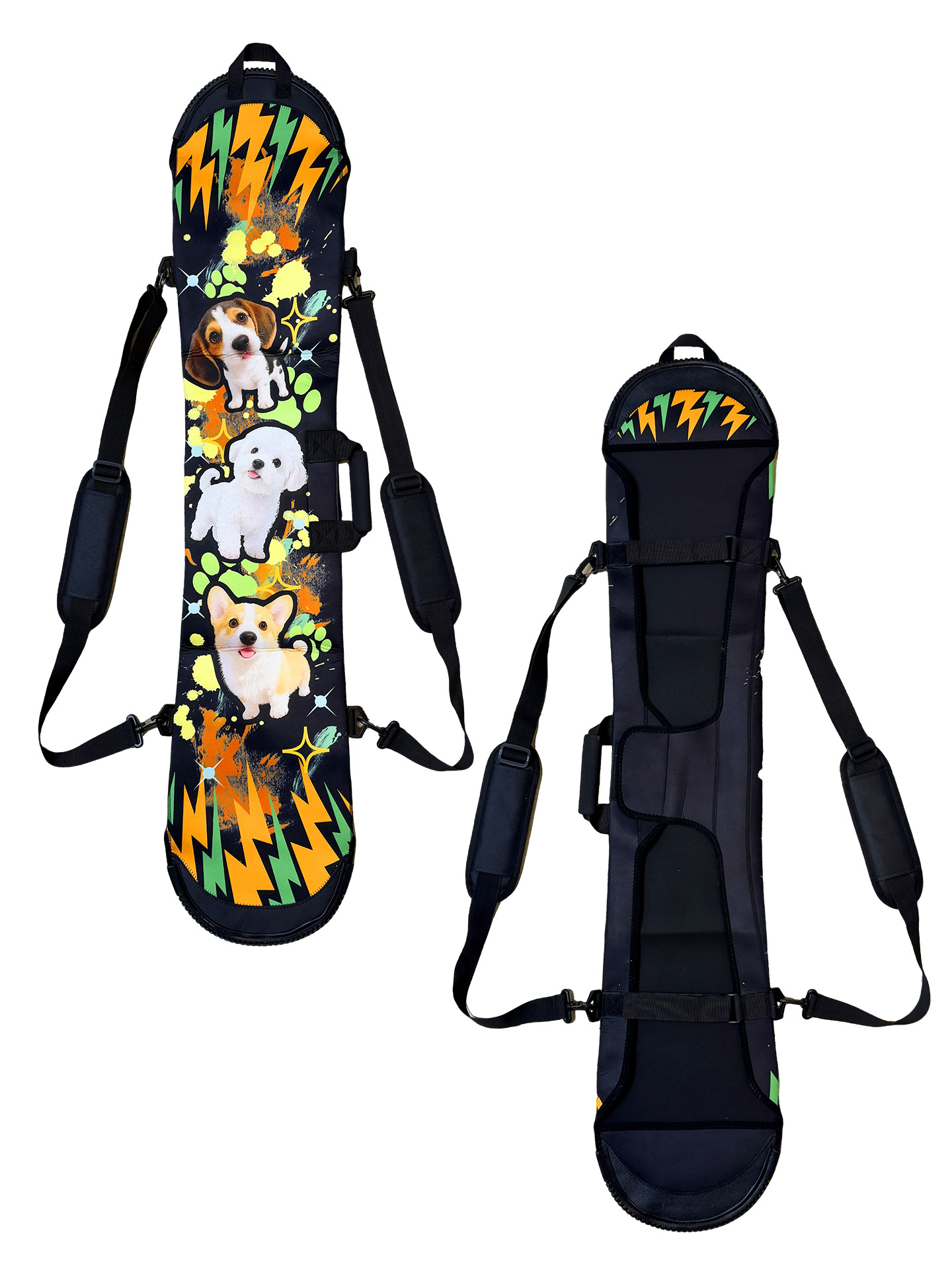 Bear Fun Wild Single Board Blade Dumpling Skin Double Shoulder Ski Bag Backpack Protective Cover Waterproof Wear-Resistant for Cats, Dogs, and Rabbits