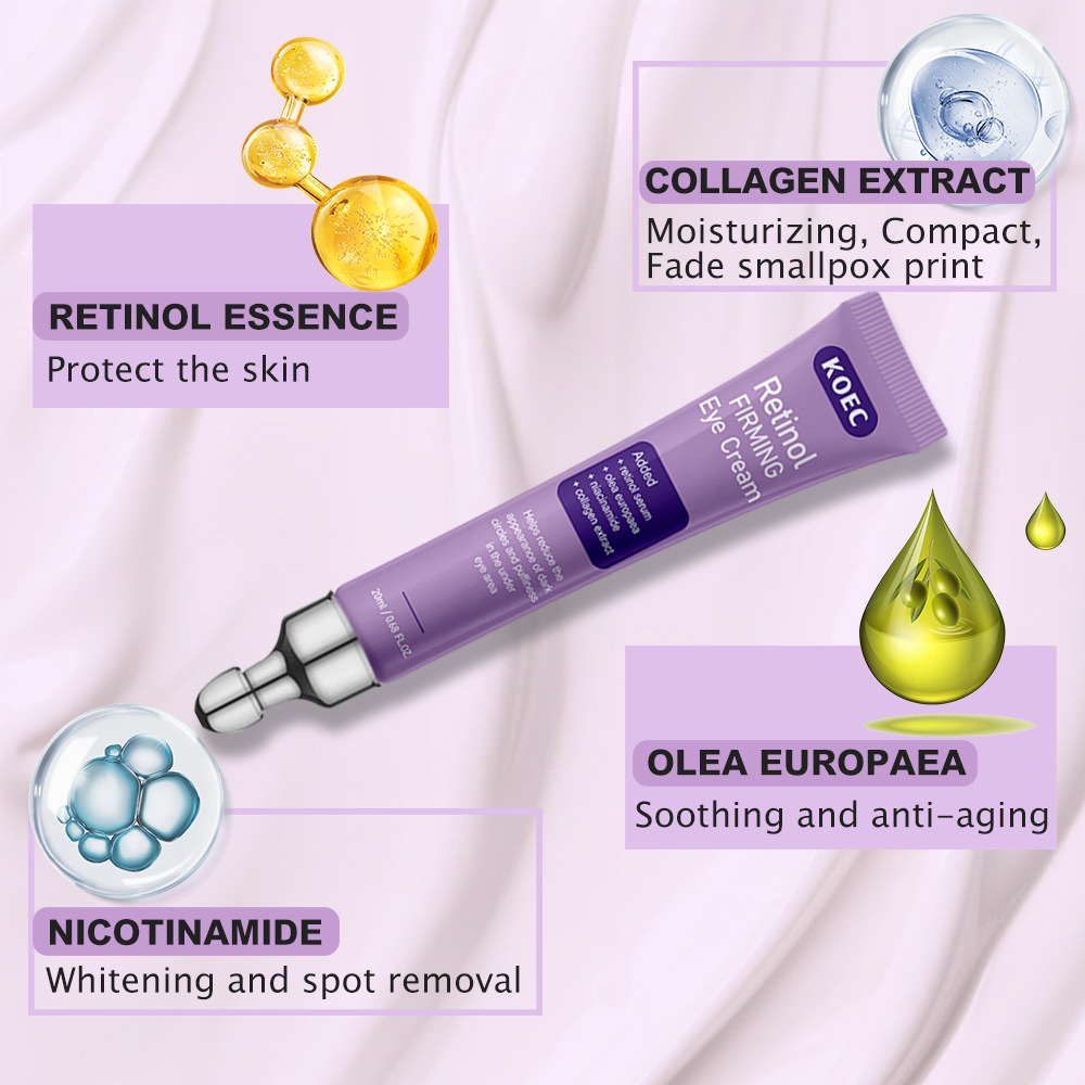 KOEC Cross-border Retinol Eye Cream Improves Dark Circles Eye Pattern Brightening Moisturizing Eye Essence Foreign Trade Explosions Wholesale