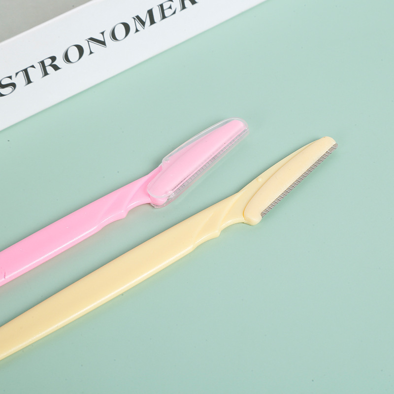 Foreign trade cross-border sharp safety with net eyebrow trimming knife eyebrow scraper anti-scratch eyebrow scraping blade beauty salon tools